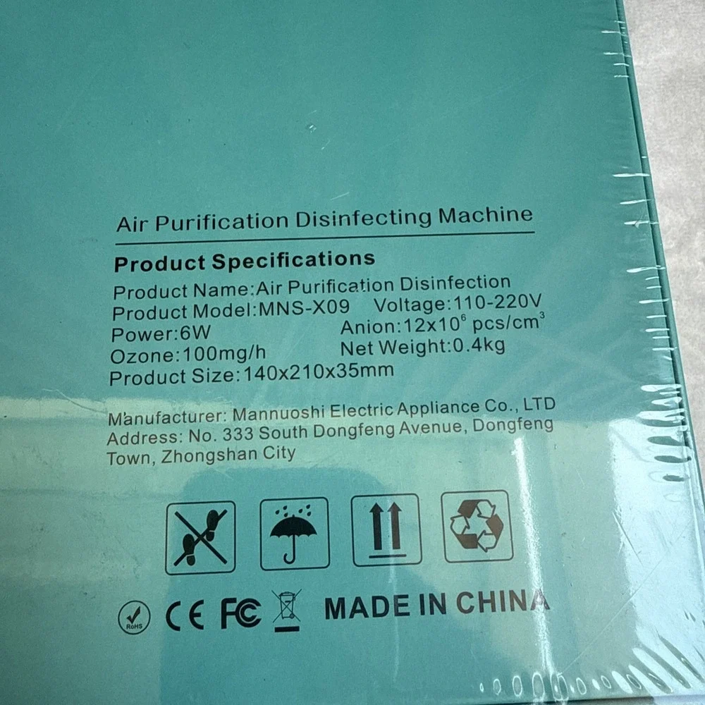 Morrerfresh MNS-X09 White Corded‎ Electric Button Control Portable Air Purifier
